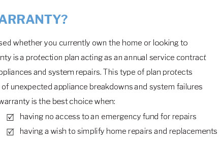 home warranty brochure